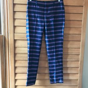 SatinStripe Pants Midnight Blue + Purple